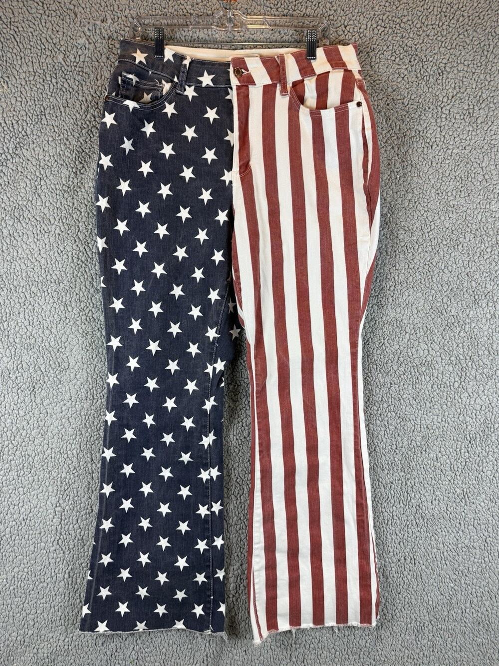 Judy Blue American Flag Jeans Size 16W Flare Leg High Rise Denim